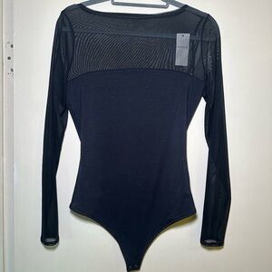 Abercrombie & Fitch Black Mesh Bodysuit